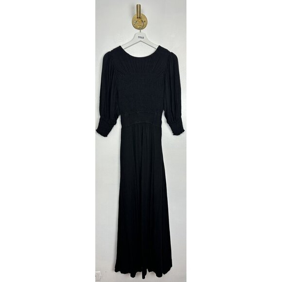 FREE PEOPLE String of Hearts Cutout Maxi Dress in Black Size Small - Picture 8 of 9